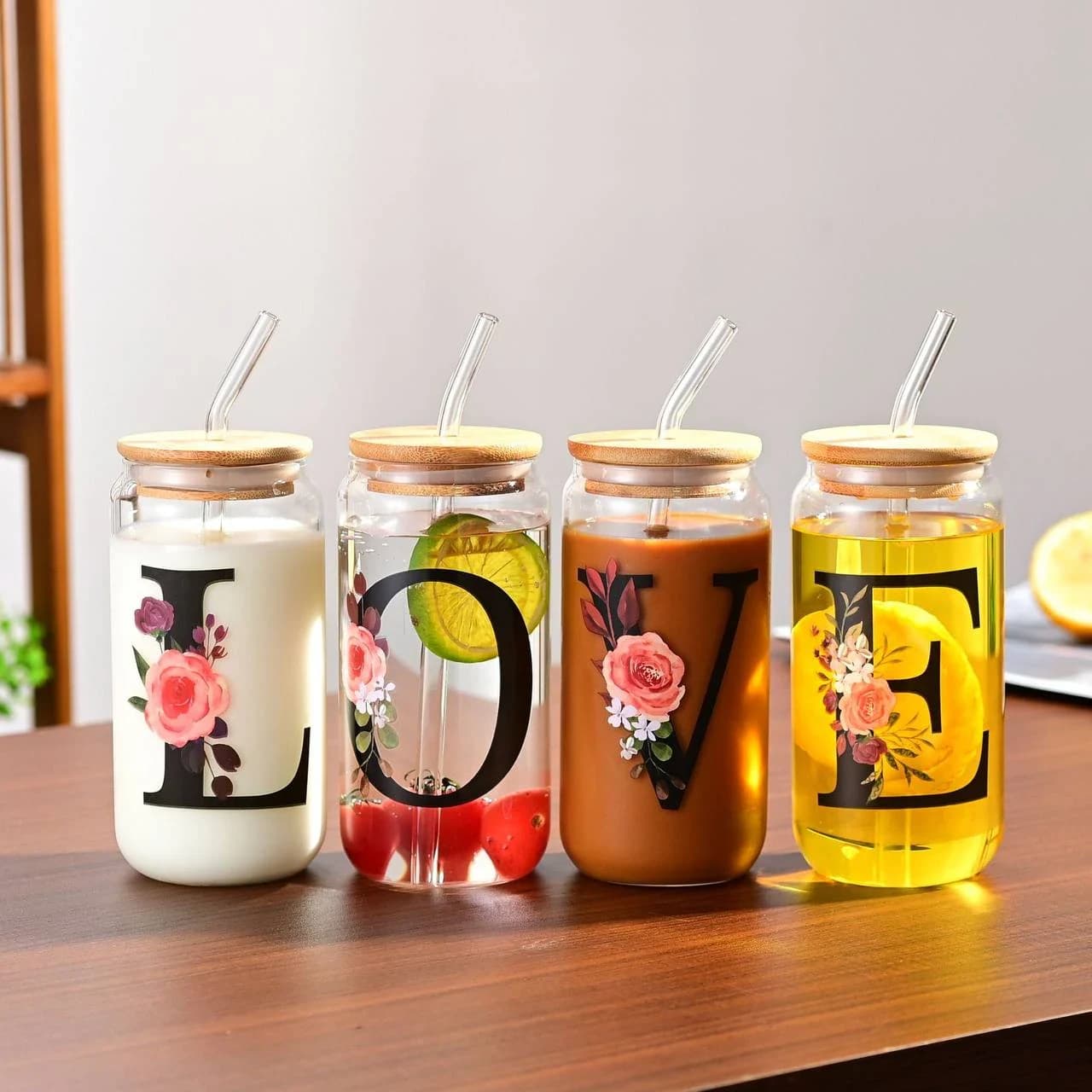 Set Glass Mug ( LOVE )